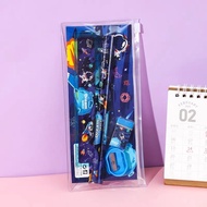 ✨💖 WHOLESALES ✨💖 6 in 1 Cartoon Stationary Set l Frozen Sea Animals Dinosaur Spiderman Space Unicorn Zipper Case Goodie Bag Party Favors l Birthday Party Bags Celebration Gifts l Kids Children School Stationary Pencil Ruler Sharpener School Sets Accesso