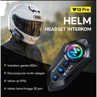 HDJ Helmet Intercom Y12 PRO Helmet 20 hours BATTERY Life, Share Music, voice Assistant, Can connect 