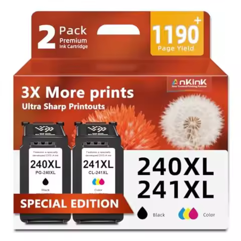 240XL 241XL Ink Cartridge Replacement for Canon Ink 240 241 PG-240 CL-241 XL Cartridges for MG3600 M