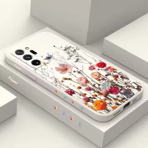 Note 20Ultra Beautiful Rose Silicone Phone Case For Samsung Note 9 10Plus 20 20Plus 20Ultra M33 M55 