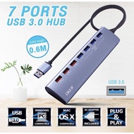 Hub 7 ports usb 3.0 + adapter+ Fast charging 2.4A chipset Model H-725 H725