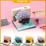 3D Time Piece Desktop Day 2025 Calendar with LED Lights for Christmas Present Desktop Decoration SHO