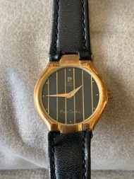 經典古董瑞士原廠手錶 Pierre Cardin  女裝包金石英錶  電子錶
