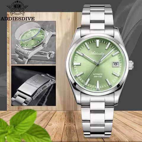 ADDIESDIVE 39mm Mechanical Watch BGW9 Super Luminous 100m Waterproof Bubble Mirror Glass Japan NH35A