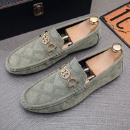 Peas Shoes Men's Leather Shoes Social Guy Shoes Kuaishou Celebrity Casual Shoes All-Match Lazy Shoes