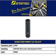 Impact Socket 21mm JETJO TOOLS 500830 /1/2" Deep Impact Socket DR 6 PT LAKONI PRO