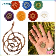 CHERRY Spiral Palm Ring, Handmade Adjustable Copper Palm Ring,  Jewelry Accessories Reiki Energy Spi