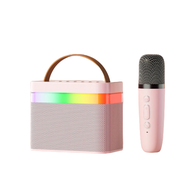 New Color Light Home Theater System Wireless Small Mini Bluetooth Sound Outdoor Portable Karaoke Speaker With Microphone