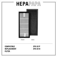 Europace Air Purifier EPU 81P/81H Compatible Replacement Filter [7 Days Return] [Free Alcohol Swab] [HEPAPAPA]