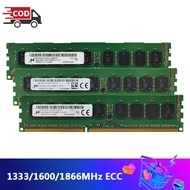 4GB 8GB ไมครอนแรม DDR3 1866MHz 1600MHz 1333MHz ECC Unbuffered หน่วยความจำเวิร์กสเตชัน PC3L PC3-14900E 12800E 10600E DDR3 V 1.5V โมดูลหน่วยความจำ RAM