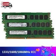 4GB 8GB ไมครอนแรม DDR3 1866MHz 1600MHz 1333MHz ECC Unbuffered หน่วยความจำเวิร์กสเตชัน PC3L PC3-14900