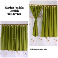 Short Window Curtains, Minimalist Window Curtains, Boven Housing, Plain Embossed, Height 60 120 150c