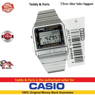 Casio DB-380-1 Men Digital Databank Watch With Stainless Steel Band Water Resist Telememo (1 Year Wo