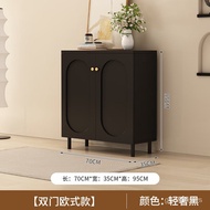 HY-JD Ikea（e-home）Vintage Rattan Shoe Cabinet Home Entrance Cabinet Hallway Guest Restaurant Storage Cabinet Sideboard C