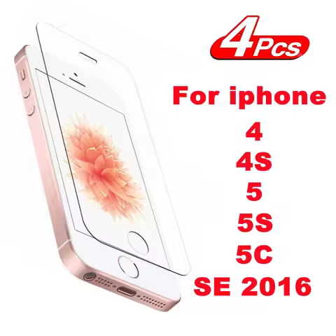 9H Screen Protector For Apple iPhone 4 4s 5 5S 5c SE 2016 2/4Pcs HD Tempered Glass