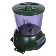Automatic Fish Feeder Powered Large Capacity Green Pond Dispenser Timing Pellet Food 99 Days Aquariu