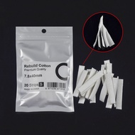 20pc Classic Rebuild Cotton 7.5x40mm Stip for Mesh Wire 1.0/1.2/0.8/0.6ohm Resistance Caliburn G/Xro