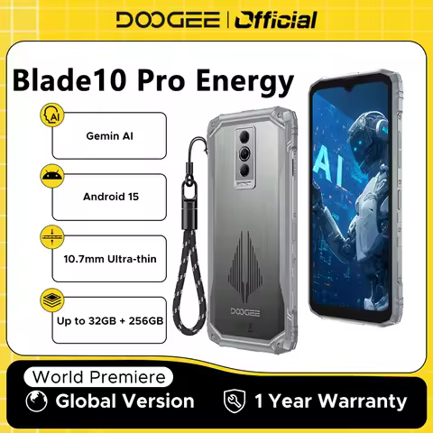 DOOGEE Blade10 Pro Energy Rugged Phone 6.56'' Screen 10.7mm Ultra-thin 6GB RAM 256GB ROM 6150mAh Bat