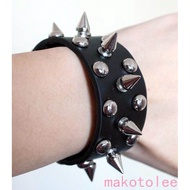 European American Men Bracelet Unique Cowhide Bracelet Rock Motorcycle Bracelet Trendy Men Spike Bra