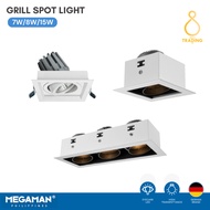 Megaman LED Grill Spotlight 8W/7W/15W/3*7W 3000K Warm White/ 4000K Cool White