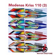 (3) KRISS110 (3) STICKER BODY STICKER STRIKE STRIPE KRISS-110 STICKER KRISS "MOTOR ONESTORE"