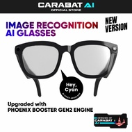 (NEW) V2 AURA Carabat AI Glasses | 8MP Camera | Smart Image Recognition | Music Playback | Video & P