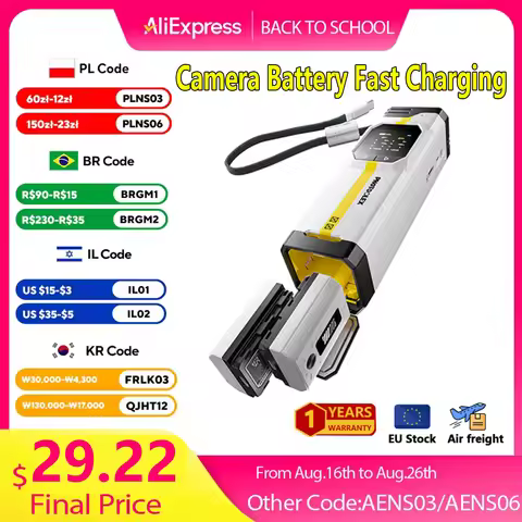 PHOTOOLEX Camera Battery Charger Fast Charging Portable Storage Box Suitable For NP-FZ100/LP-E6P/EN-