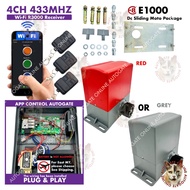 WIFI R3000 4CH 433MHZ E8 E1000 SLIDING AUTOGATE DC MOTOR SYSTEM  (WITHOUT GEAR RACK)