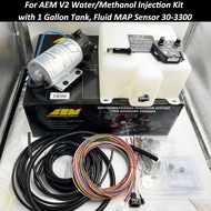 Universal for AEM 30-3300 Electronics V2 Water / Methanol Injection Kit 1 Gallon Tank w/ Fluid MAP S