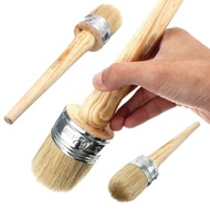 New Home Use Brush Wooden Handle Painting Wax Brushes 185mm Long Round Bristle Chalk Oil Paint DIA 20mm/30mm