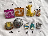 Disney Pixar Ghibli Sanrio Pin Keychains  Snoopy 襟章 扣針 Simba Coco Totoro