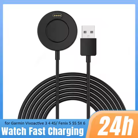 Portable USB Port Charging Cable Watch Fast Charger Pad Dock for Garmin Vivoactive 3 4 4S/ Fenix 5 5