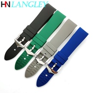 Elbow Arc Mouth 18mm 19mm 20mm 21mm 22mm 24mm Rubber Silicone Watch Strap Sports Green Tissot Seiko 