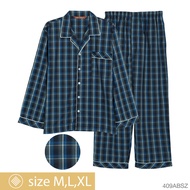 Josilins ชุดนอน ชุดอยู่บ้าน เสื้อแขนยาว กางเกงขายาว ป้าย Anker Stubert ผ้าวูเว่น หลากลาย ใส่ได้ชายหญ