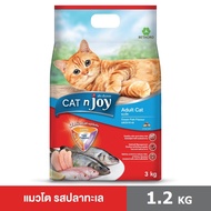 CAT n joy Tripple Protection สูตรแมวโต  รสปลาทะเลรวม 1.2kg