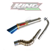 Daeng sai4 conical open spec pipe and big elbow for xrm 125 xrm 110 wave 100 wave 110 wave 125 fury 125 smash 115 raider j115 rs125 skygo duke 110 duke 125 hero 125 archer 110 euro Type daeng sai4 Pipe kou pipe nlk pipe creed pipe aun pipe