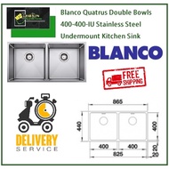 Blanco Quatrus Double Bowls 400-400-IU Stainless Steel Undermount Kitchen Sink