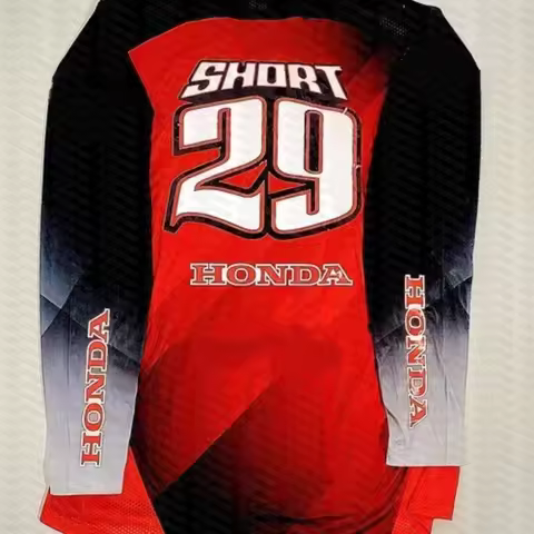 2025 Honda Off-road Motorcycle Jersey Mountain #29 Vintage Long Sleeved T-Shirt Top Daily Quick Dryi