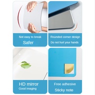 HD Mirror Sticker Wall Self Adhesive Mirror Acrylic Bedroom Sticker Bathroom Home Soft Mirror Dressing Mirror Wall Sticker