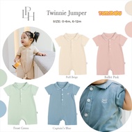 [TOMS] LITTLE PALMERHAUS (1pcs) Twinnie Jumper | Baby Polo Jumper | Baby Square Romper Jumpsuit 0-12