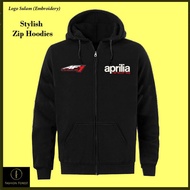 Zipper Hoodie Jacket Aprilia AF1 Racing Team RSV4 Classic Sportswear Streetwear Sulam -Embroidery FF