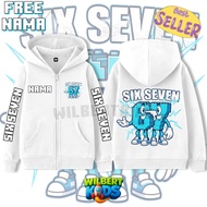 Kids Hoodie Six Seven 67 Anomali Steal A Brainrot Children's Zip-Up Jacket Free Custom Name