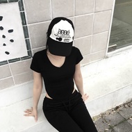 Korea Korea aeae Hat Letter Embroidery Stitching Baseball Cap ins Style Peaked Cap Shin Youna Same S