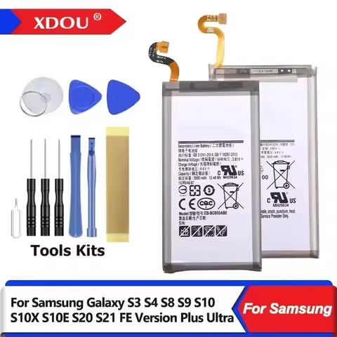 XDOU New EB-BG973ABU EB-BG975ABU EB-BG980ABY Battery For Samsung Galaxy S3 S4 S8 S9 S10 S10X S10E S2