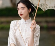 徽因 新中式復古 盤扣旗袍上衣學生校服