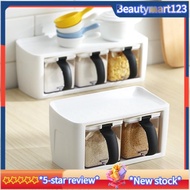【BM】Storage Seasoning Boxes Spice Jar Bottle With Handle And Spoon Kitchen Storage Container  Spice Tools