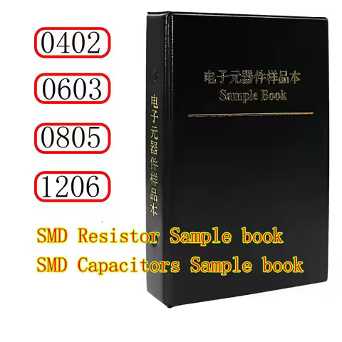 0402 0603 0805 1206 1% SMT Chip Resistor Assortment Kit SMD Capacitors Sample book