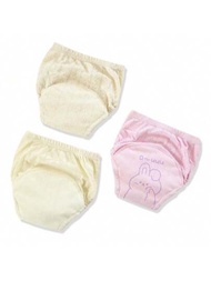 3件裝中性寶寶訓練褲，可重複使用的可清洗布尿布，帶有網眼設計透氣，可用於蓋尿布或作為幼兒夏季內衣
