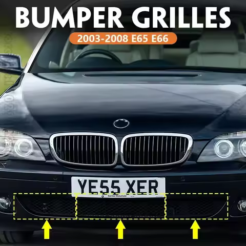 for 2003-2008 E65 E66 BMW 750i 750Li 760i 760Li Alpina B7 Front Bumper Grill Grilles Mesh 5111713556