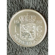 Bm-021Uang Koin Kuno Belanda 1 Gulden Nederland Dijamin Ori